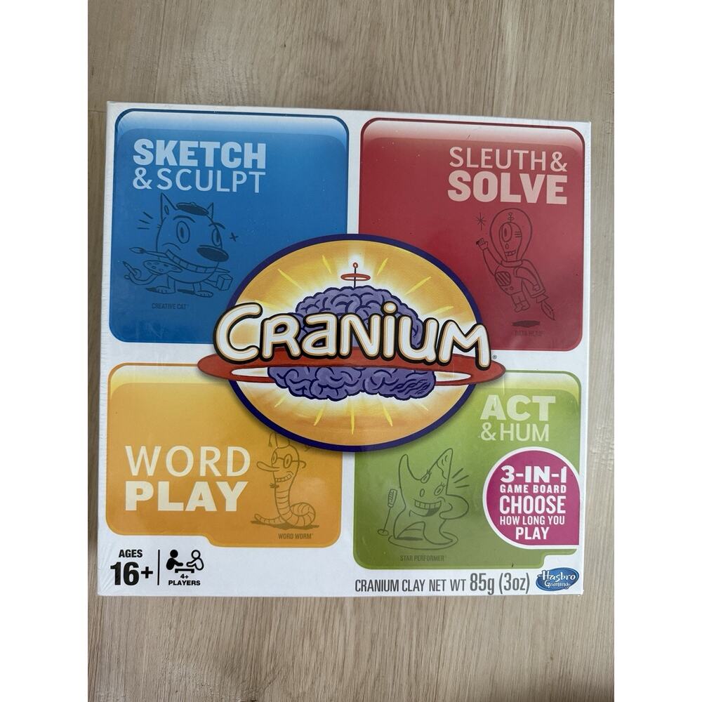 CRANIUM 3 In 1 Board Game 4 Players Hasbro NEW SEALED